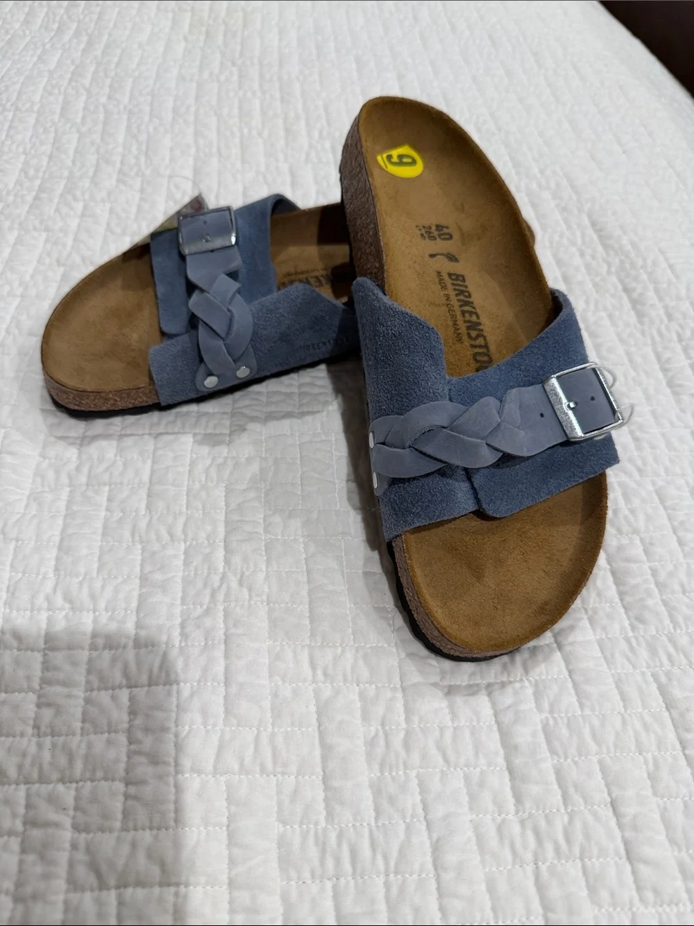 Birkenstock Braided Suede Slide Sandals